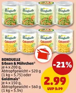 PENNY BONDUELLE Erbsen & Möhrchen oder Goldmais Angebot