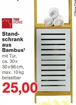 Wiglo Wunderland TIM HOME Standschrank aus Bambus Angebot