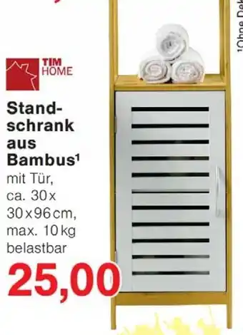 Wiglo Wunderland TIM HOME Standschrank aus Bambus Angebot