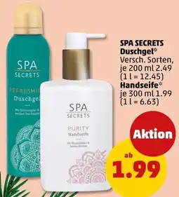 PENNY SPA SECRETS Duschgel oder Handseife Angebot