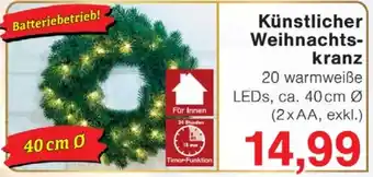 Wiglo Wunderland Künstlicher Weihnachtskranz Angebot