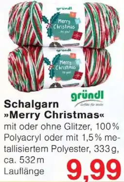 Wiglo Wunderland gründl Schalgarn Merry Christmas Angebot