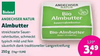 Biomarkt ANDECHSER NATUR Almbutter Angebot
