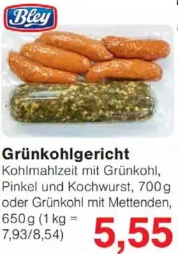 Wiglo Wunderland Bley Grünkohlgericht Angebot