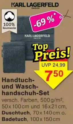Wiglo Wunderland KARL LAGERFELD Handtuch- und Waschhandschuh-Set Angebot