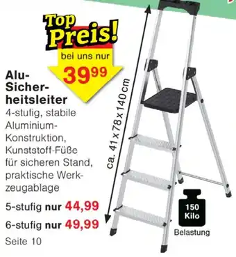 Wiglo Wunderland Alu Sicherheitsleiter Angebot