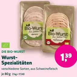 Biomarkt DIE BIO-WURST Wurst Spezialitäten Angebot