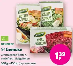 Biomarkt DENNREE Gemüse Angebot