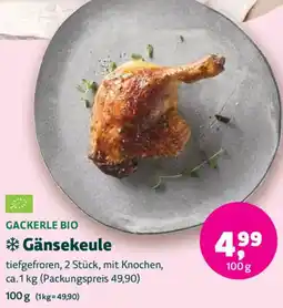 Biomarkt GACKERLE BIO Gänsekeule Angebot