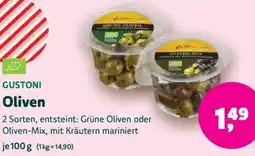 Biomarkt GUSTONI Oliven Angebot