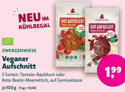 Biomarkt ZWERGENWIESE Veganer Aufschnitt Angebot