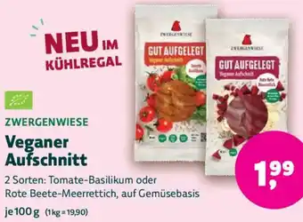Biomarkt ZWERGENWIESE Veganer Aufschnitt Angebot