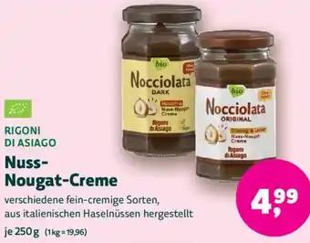 Biomarkt RIGONI DI ASIAGO Nuss Nougat-Creme Angebot