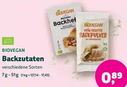 Biomarkt BIOVEGAN Backzutaten Angebot