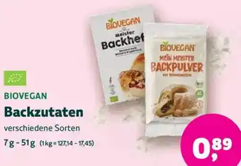 Biomarkt BIOVEGAN Backzutaten Angebot