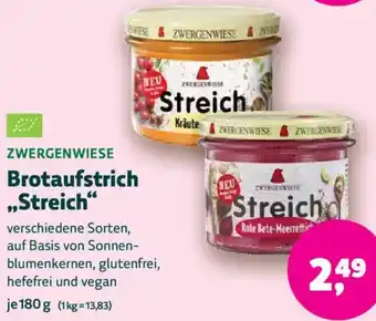Biomarkt ZWERGENWIESE Brotaufstrich ,,Streich" Angebot
