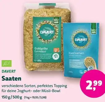 Biomarkt DAVERT Saaten Angebot