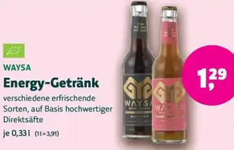 Biomarkt WAYSA Energy-Getränk Angebot