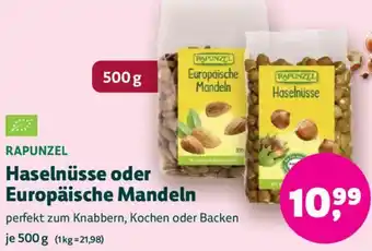 Biomarkt RAPUNZEL Haselnüsse oder Europäische Mandeln Angebot