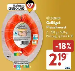 Aldi Süd GÜLDENHOF Geflügel Fleischwurst Angebot