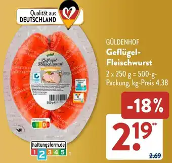 Aldi Süd GÜLDENHOF Geflügel Fleischwurst Angebot
