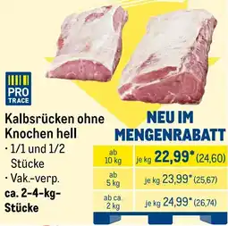 METRO Kalbsrücken ohne Knochen hell Angebot
