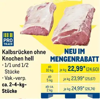 METRO Kalbsrücken ohne Knochen hell Angebot