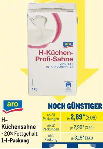 METRO aro H-Küchensahne Angebot