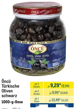METRO Öncü Türkische Oliven schwarz Angebot