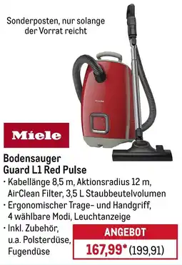 METRO Miele Bodensauger Guard L1 Red Pulse Angebot