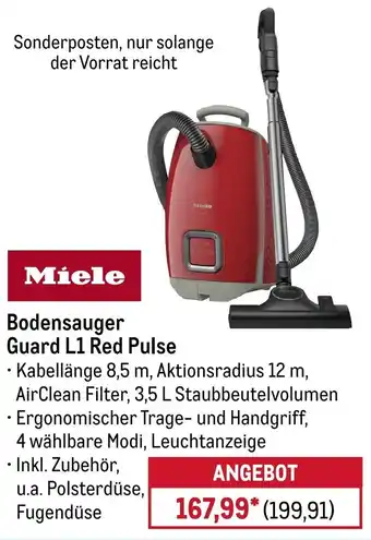METRO Miele Bodensauger Guard L1 Red Pulse Angebot