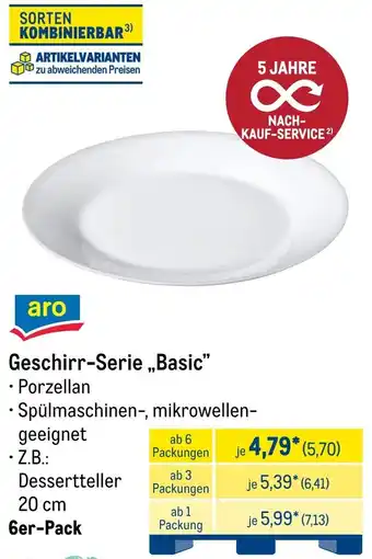 METRO aro Geschirr-Serie „Basic" Angebot