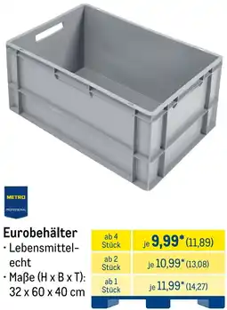 METRO METRO PROFESSIONAL Eurobehälter Angebot