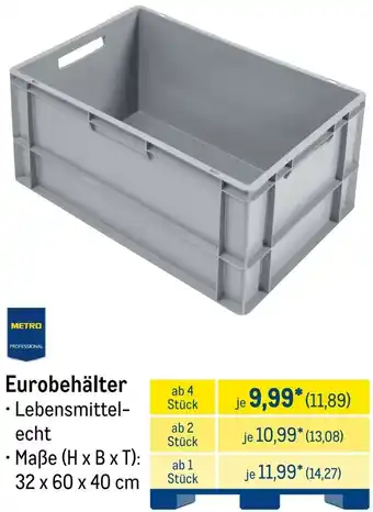 METRO METRO PROFESSIONAL Eurobehälter Angebot
