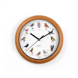 Netto Marken-Discount MAXXMEE Wanduhr mit Vogelstimmen 25cm 1,5V braun/weiß fluoreszierend Angebot