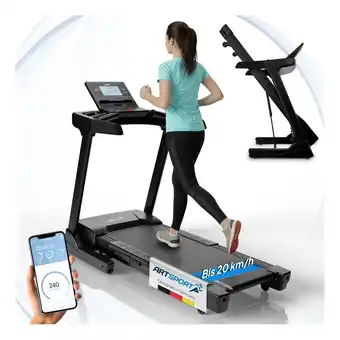 Netto Marken-Discount ArtSport Laufband Speedrunner 6000, 20 km/h elektrisch, klappbar mit App & MP3 – Schwarz Angebot