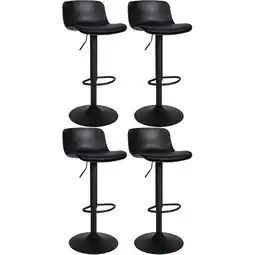 Netto Marken-Discount CLP 4er Set Barhocker Almada Kunstleder-Bezug I Höhenverstellbarer I Mit Fußstütze Angebot