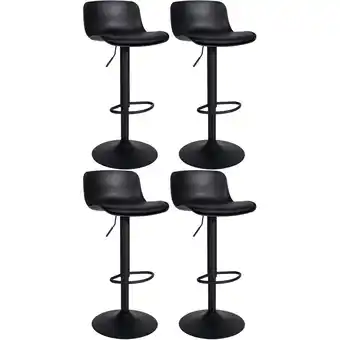 Netto Marken-Discount CLP 4er Set Barhocker Almada Kunstleder-Bezug I Höhenverstellbarer I Mit Fußstütze Angebot