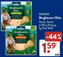 Aldi Süd BERGADER Bergbauern-Käse Angebot