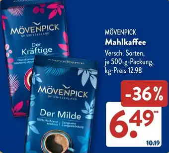 Aldi Süd MÖVENPICK Mahlkaffee Angebot