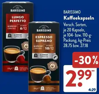Aldi Süd BARISSIMO Kaffeekapseln Angebot