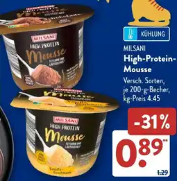 Aldi Süd MILSANI High-Protein Mousse Angebot