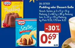 Aldi Süd DR. OETKER Pudding oder Dessert-Soße Angebot