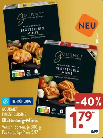 Aldi Süd GOURMET FINEST CUISINE Blätterteig-Minis Angebot