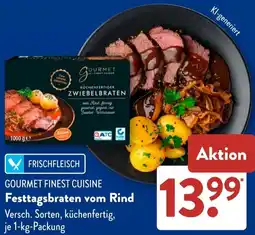 Aldi Süd GOURMET FINEST CUISINE Festtagsbraten vom Rind Angebot