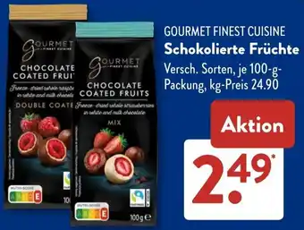 Aldi Süd GOURMET FINEST CUISINE Schokolierte Früchte Angebot
