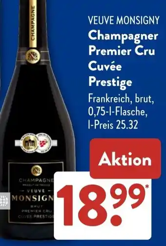 Aldi Süd VEUVE MONSIGNY Champagner Premier Cru Cuvée Prestige Angebot