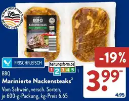 Aldi Süd BBQ Marinierte Nackensteaks Angebot