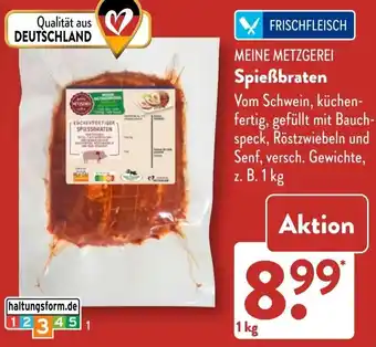 Aldi Süd MEINE METZGEREI Spießbraten Angebot