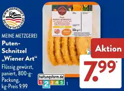 Aldi Süd MEINE METZGEREI Puten Schnitzel „Wiener Art" Angebot